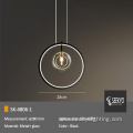 Black Iron Ring Bubble Glass pendant lamp